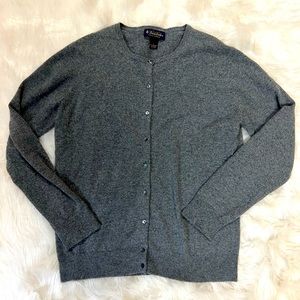 Brooks Brothers 100% Cashmere Button Up Cardigan Sweater Womens Large